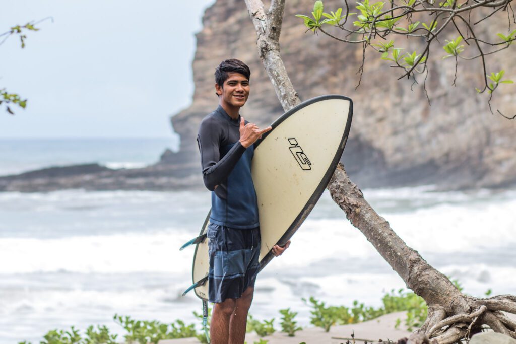 Experienced Surf Camp Instructor, Freddy, at Costa Dulce Surf Retreat