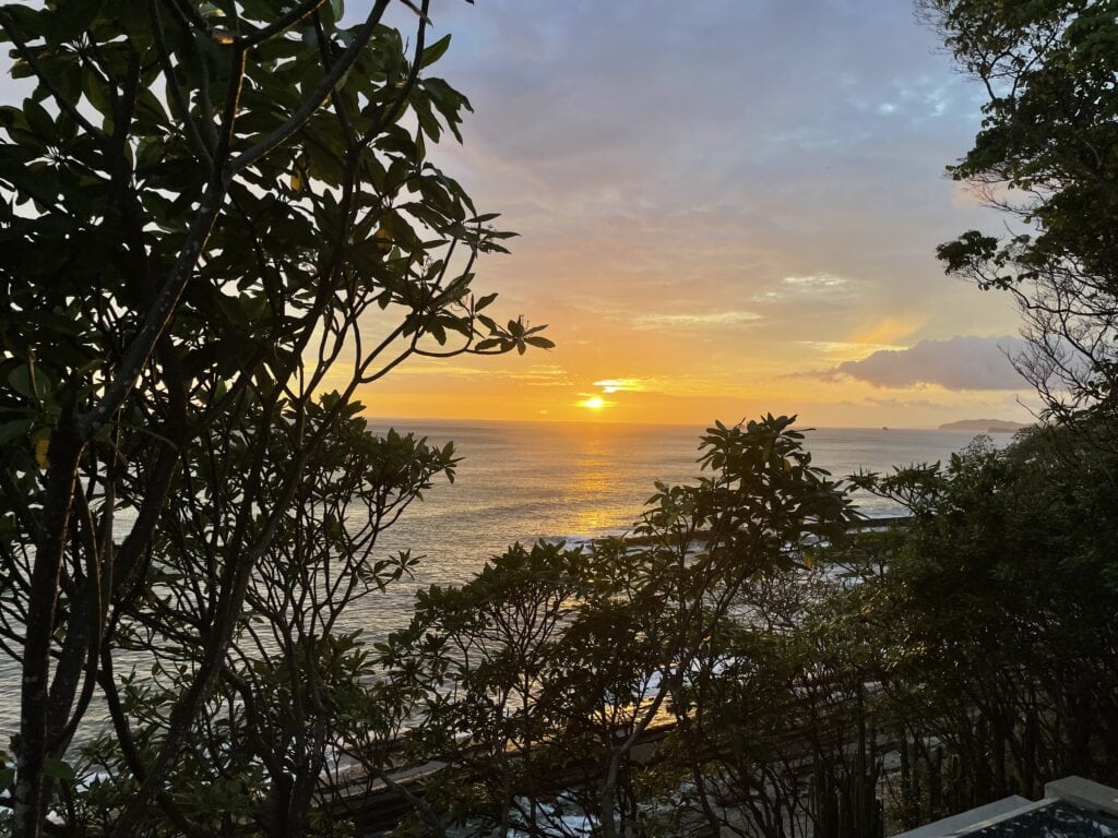 Sunset in Nicaragua in Rainy Season