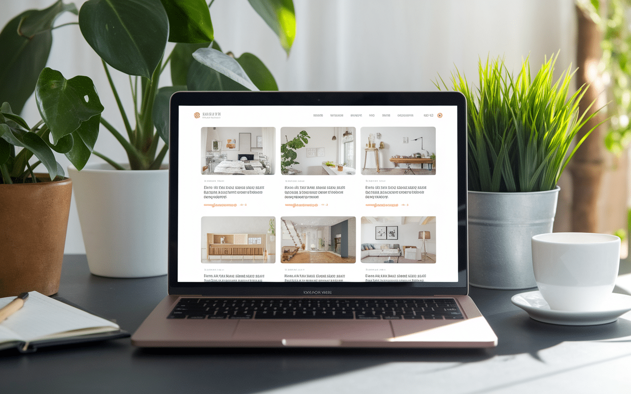 amenagermaison.fr interface site aménagement maison écran ordinateur