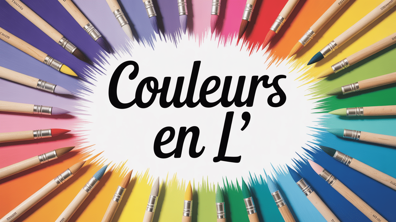 palette de couleurs en l avec pinceaux et tubes de peinture