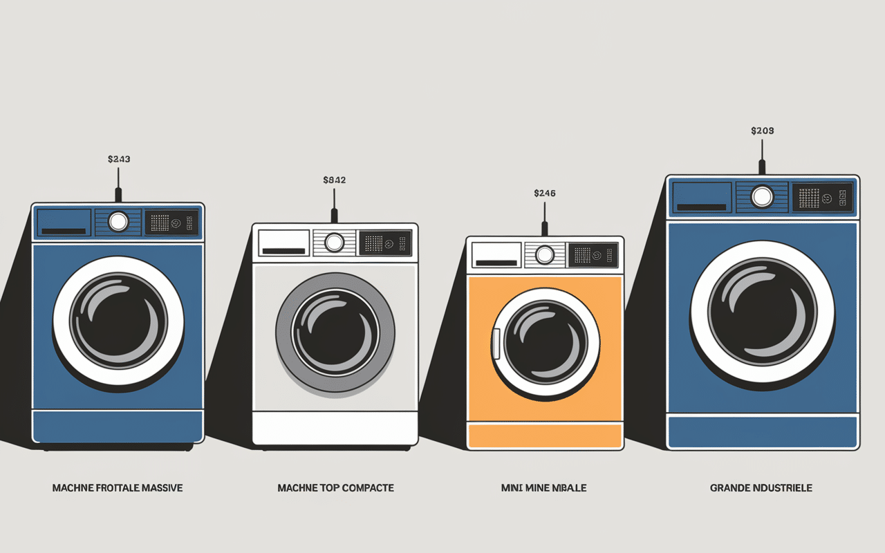 quatre types machine a laver poids comparatif