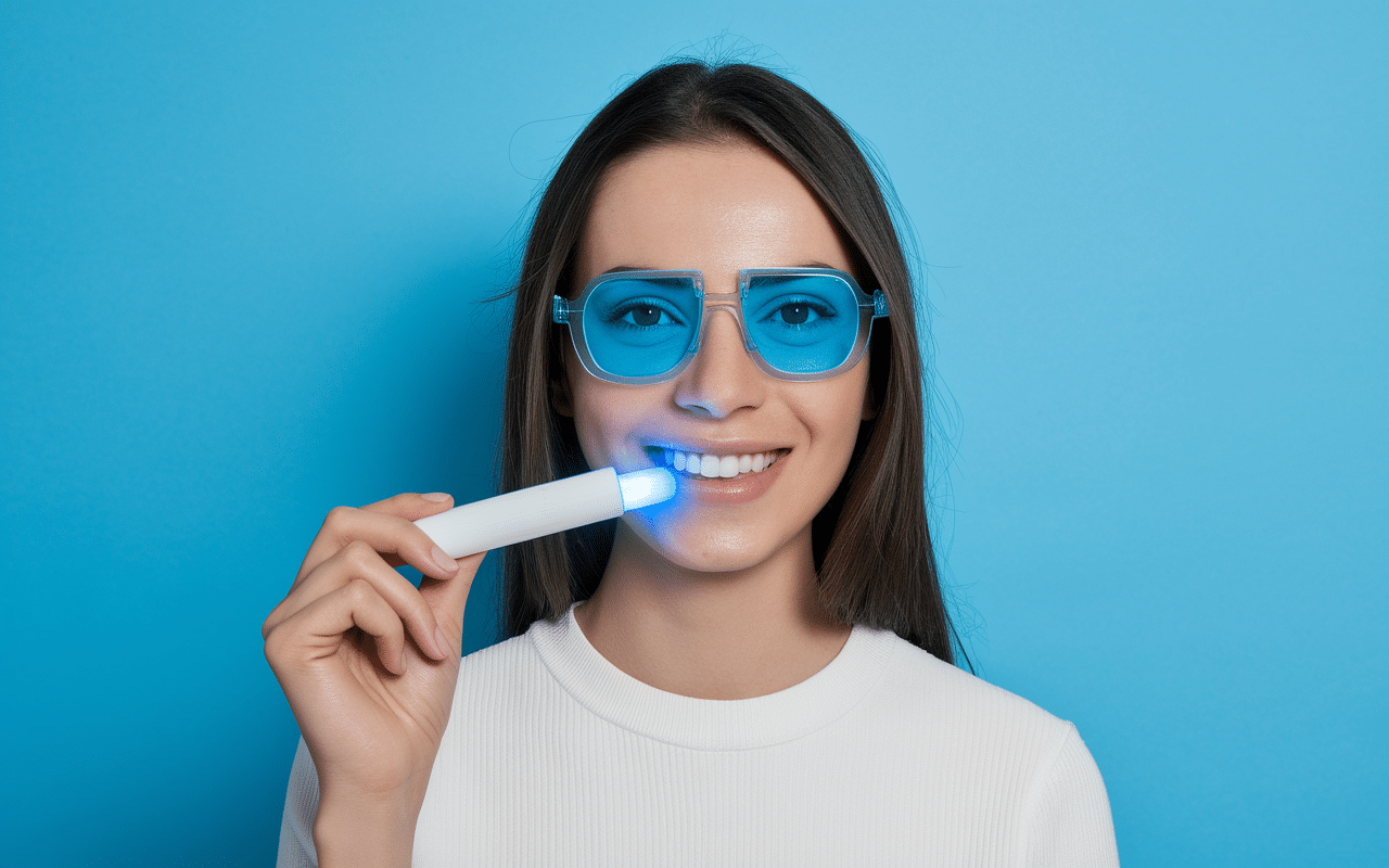 Kit blanchiment dentaire avec gouttières et LED