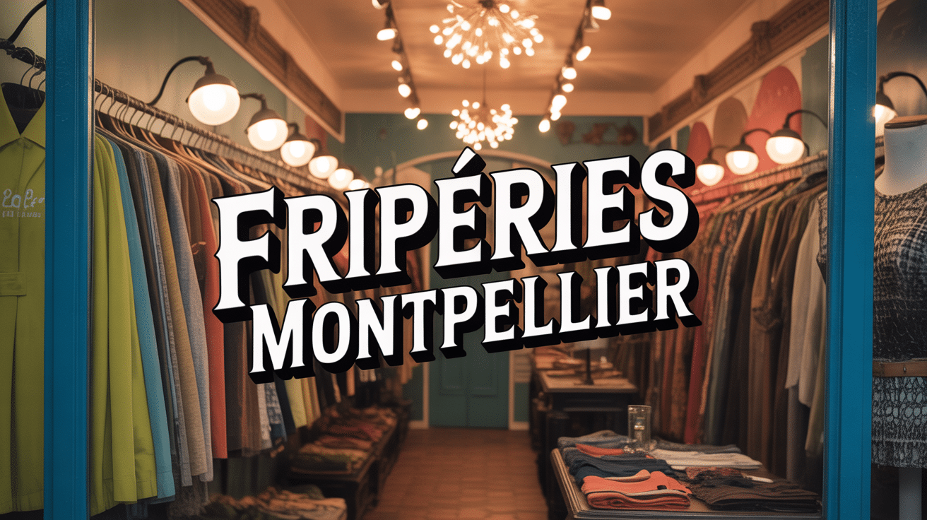 Vitrine de friperie à Montpellier