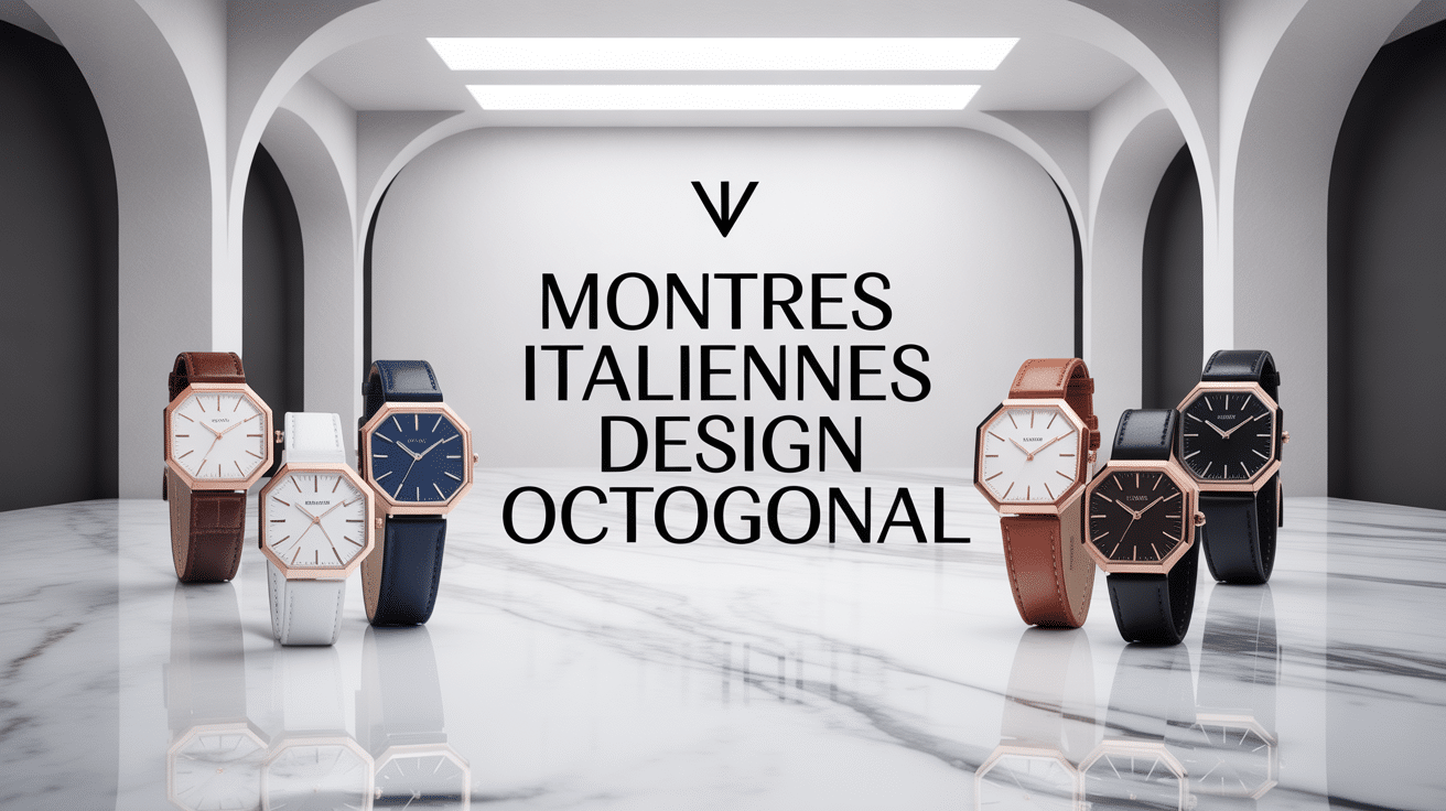 Montres italiennes D1 Milano sur marbre blanc