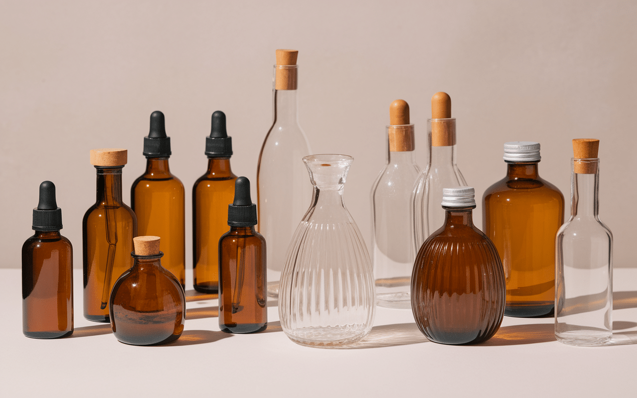 Différents types de contenants 200ml organisés