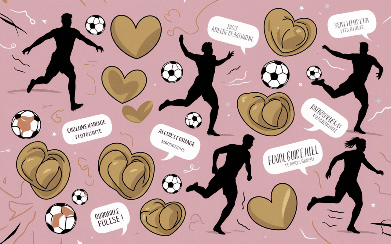 Collage de Yuliana Yassimova et footballeurs en rumeurs