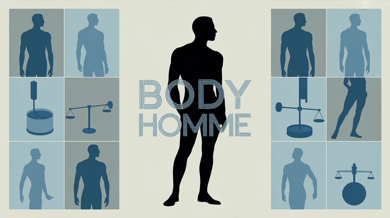 Silhouette body homme pression miroir morphologies