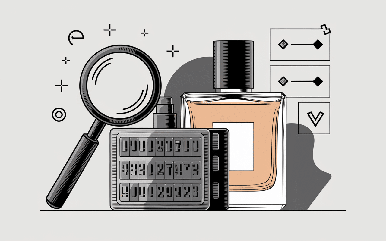loupe sur code barre parfum original