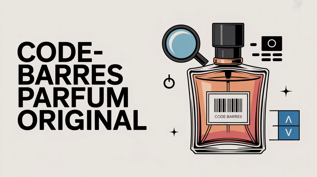 illustration code barre parfum original authentique