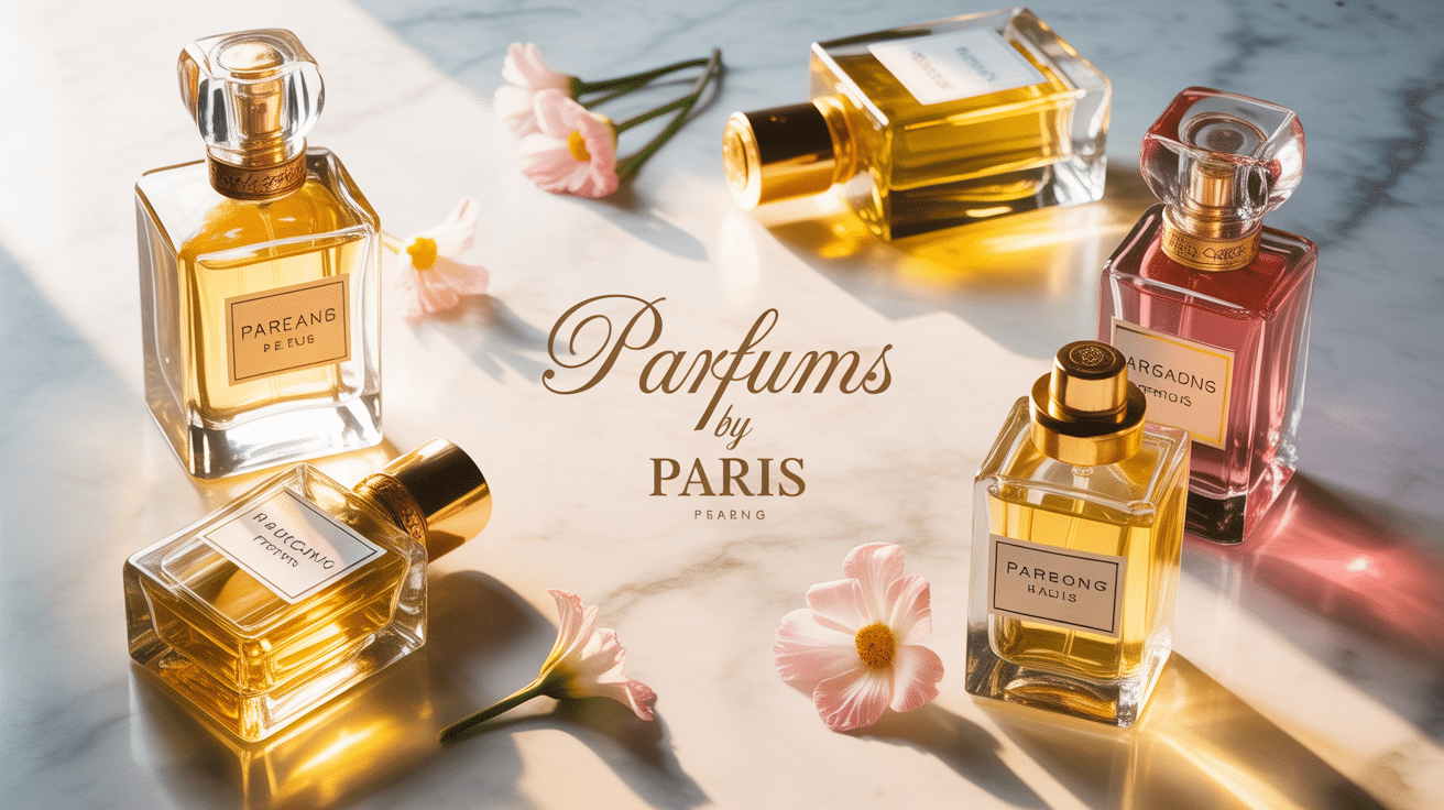 Flacons de parfum by paris luxe sur marbre