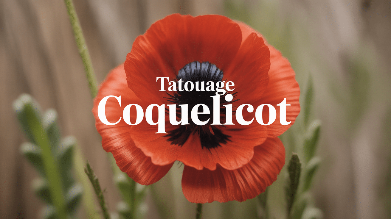 Gros plan coquelicot rouge vif tatouage coquelicot signification