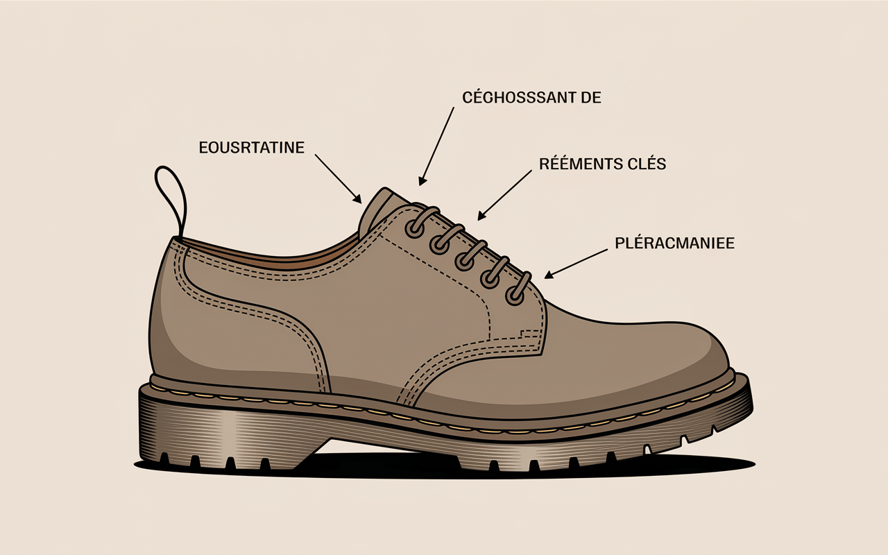 Coupe transversale chaussure homme pour grandir semelle rehaussante