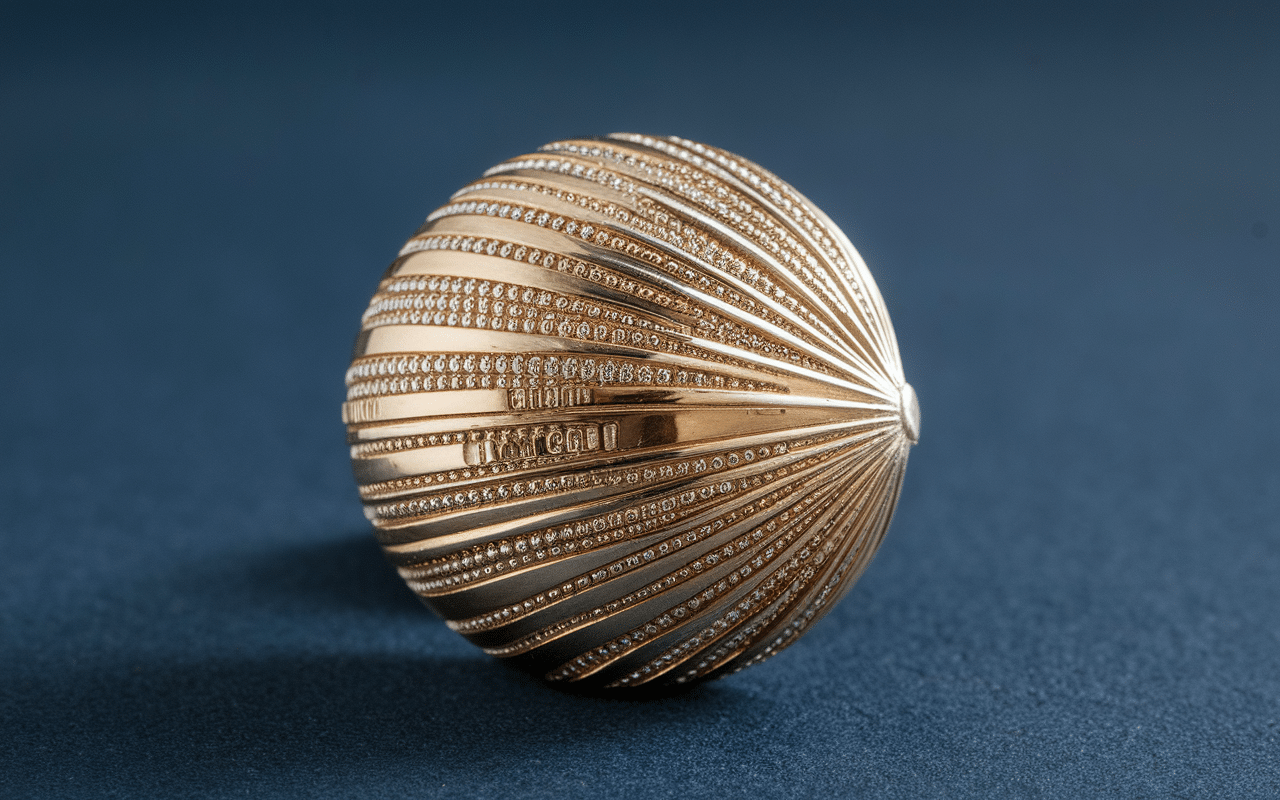 Coupe montrant les couches d’un bijou en vermeil