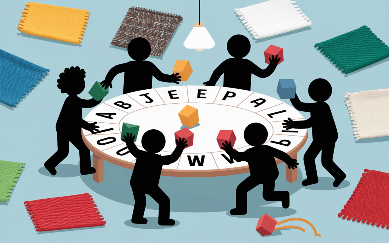 Vetement en i illustration contexte jeu société