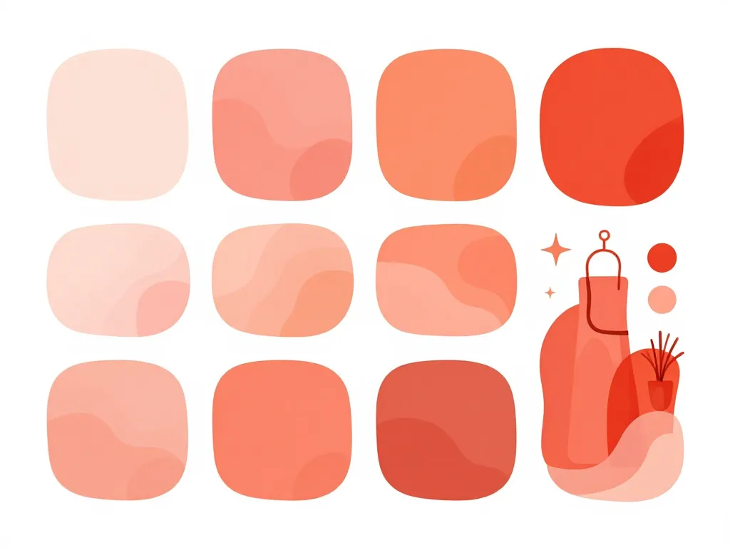 nuances couleur du corail illustration palette