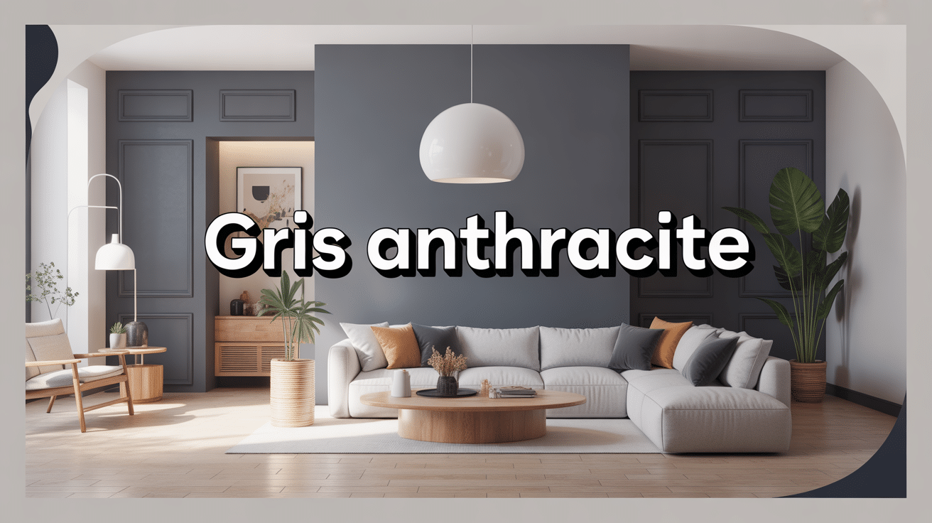 Décoration intérieure couleur gris anthracite ambiance moderne