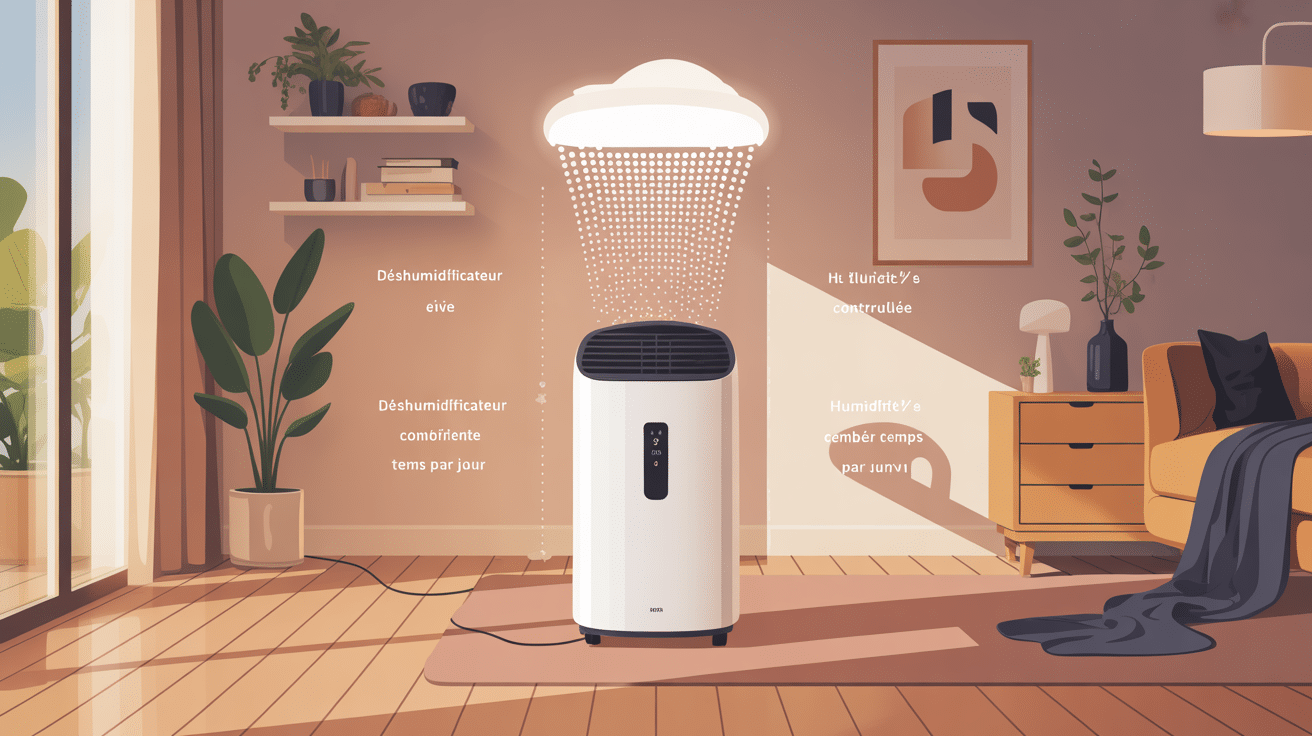 déshumidificateur combien de temps par jour air sain intérieur moderne