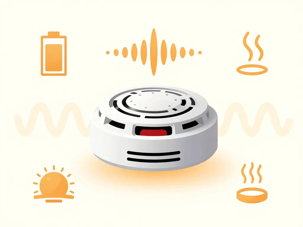 diagramme détecteur de fumée qui bip causes
