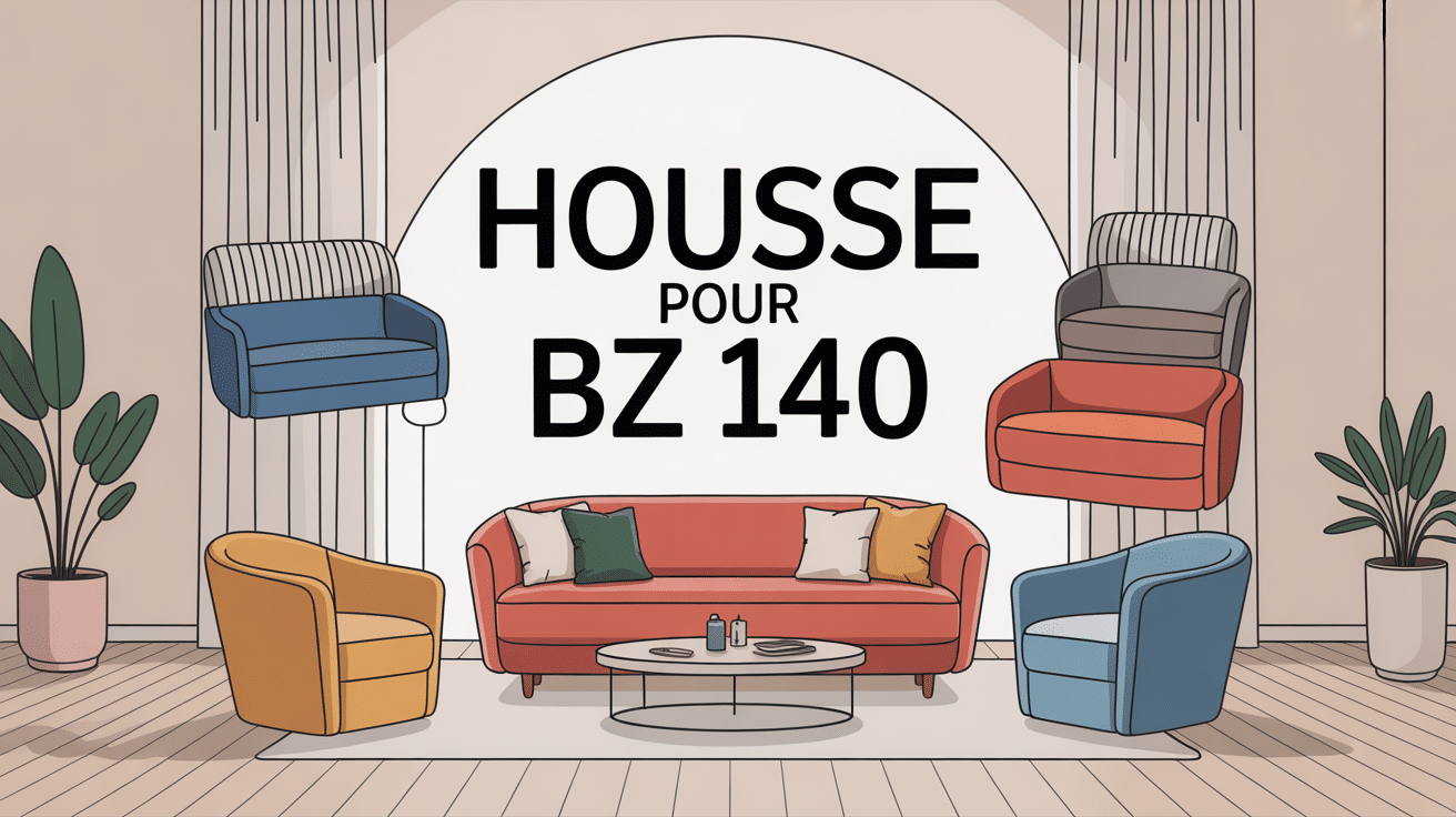 Illustration housse pour bz 140 banquette moderne déco