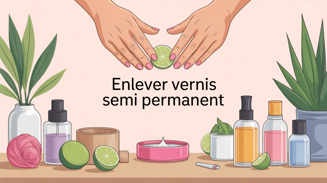 Comment enlever du vernis semi permanent à la maison, mains avec accessoires manucure