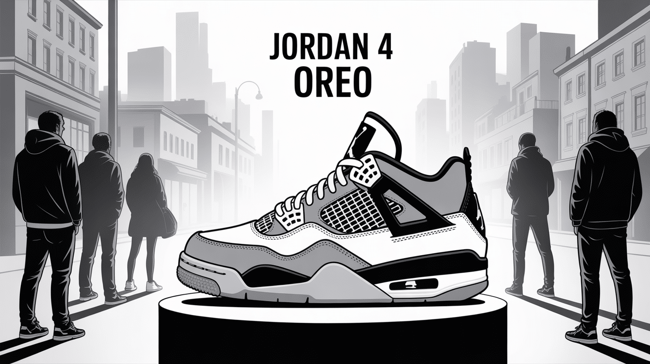 Visuel sneaker jordan 4 oreo univers streetwear
