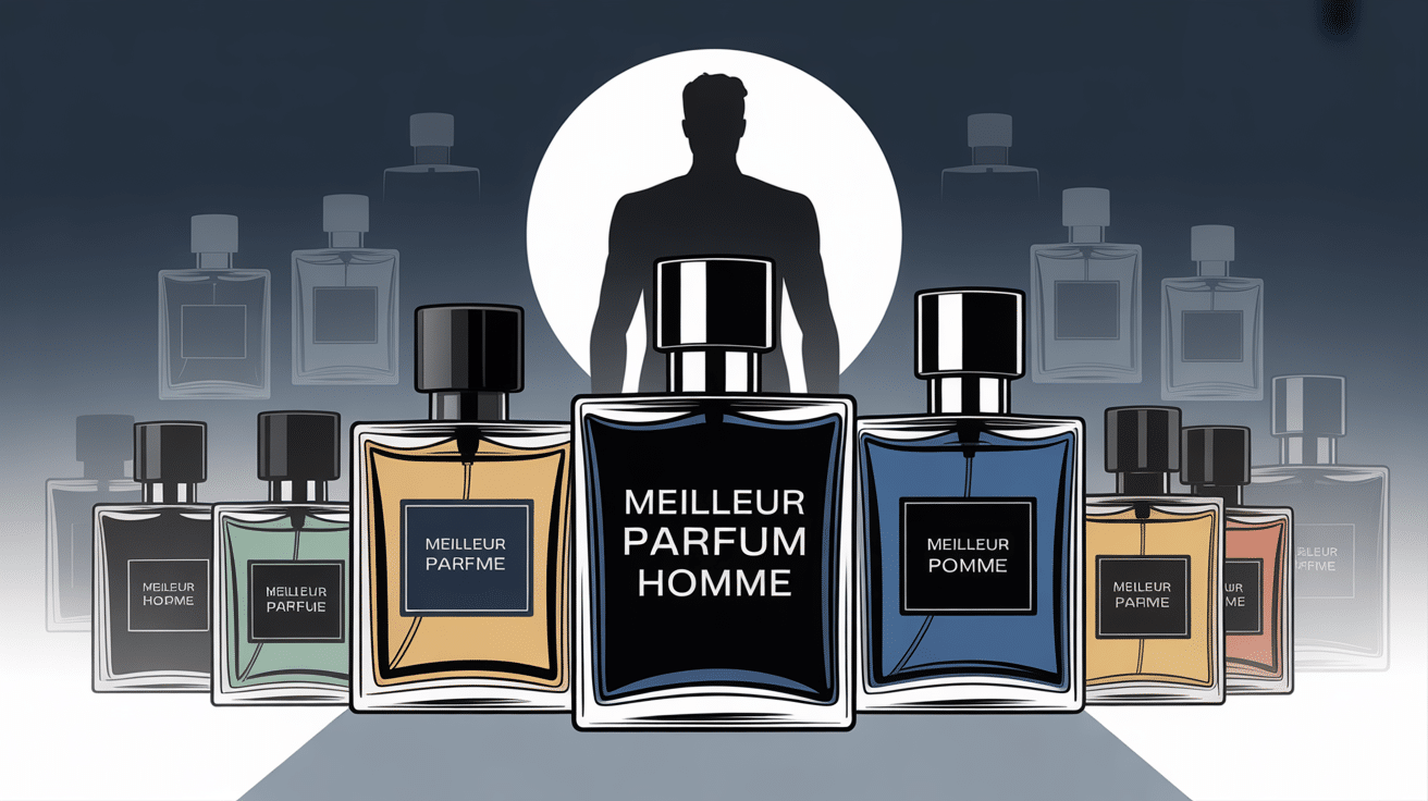 Illustration meilleure parfum homme élégance moderne