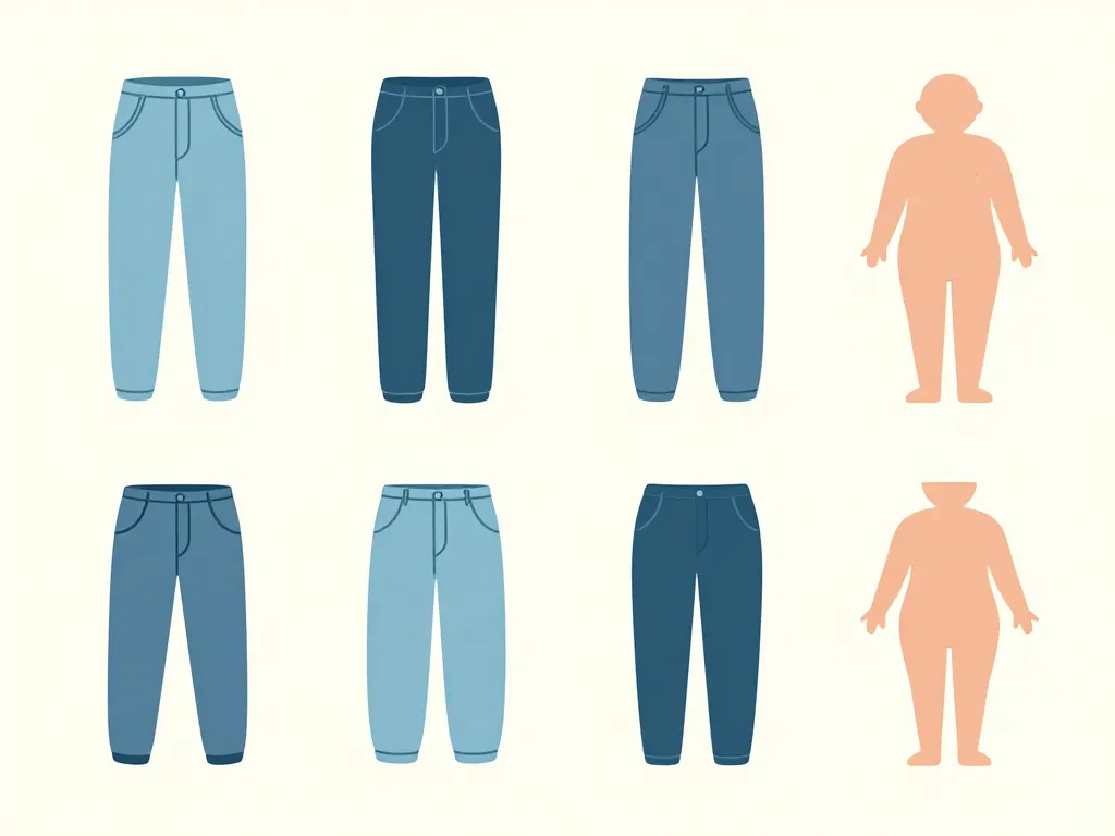 Schéma montrant causes courantes d’un pantalon qui descend
