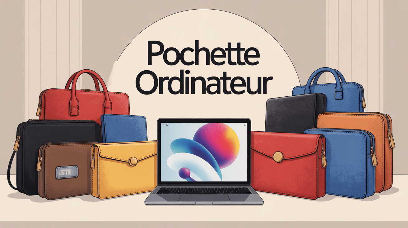 Illustration de pochettes ordinateur variées modernes