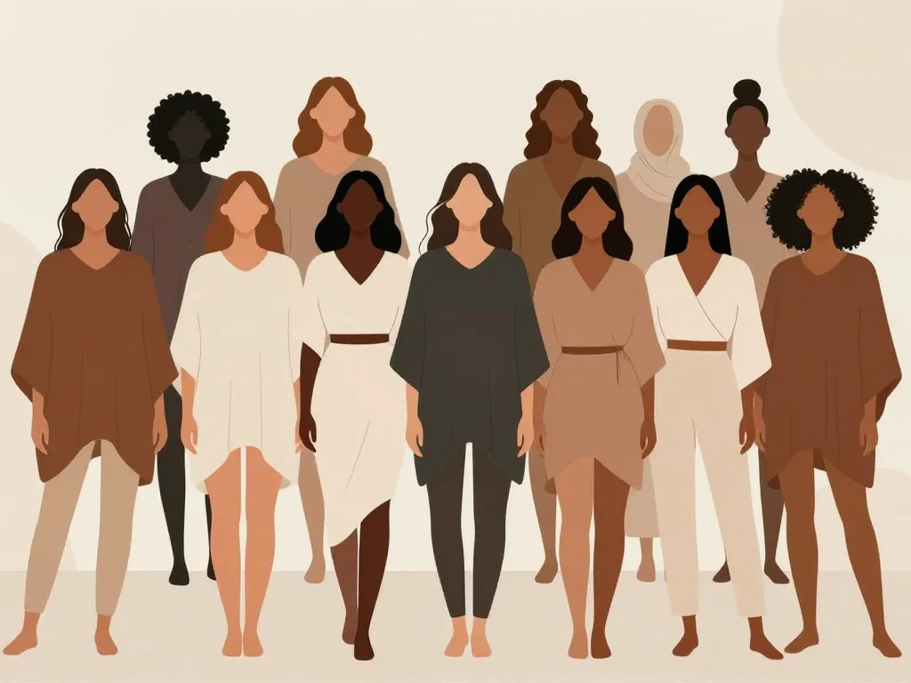 Différentes morphologies poncho femme styles