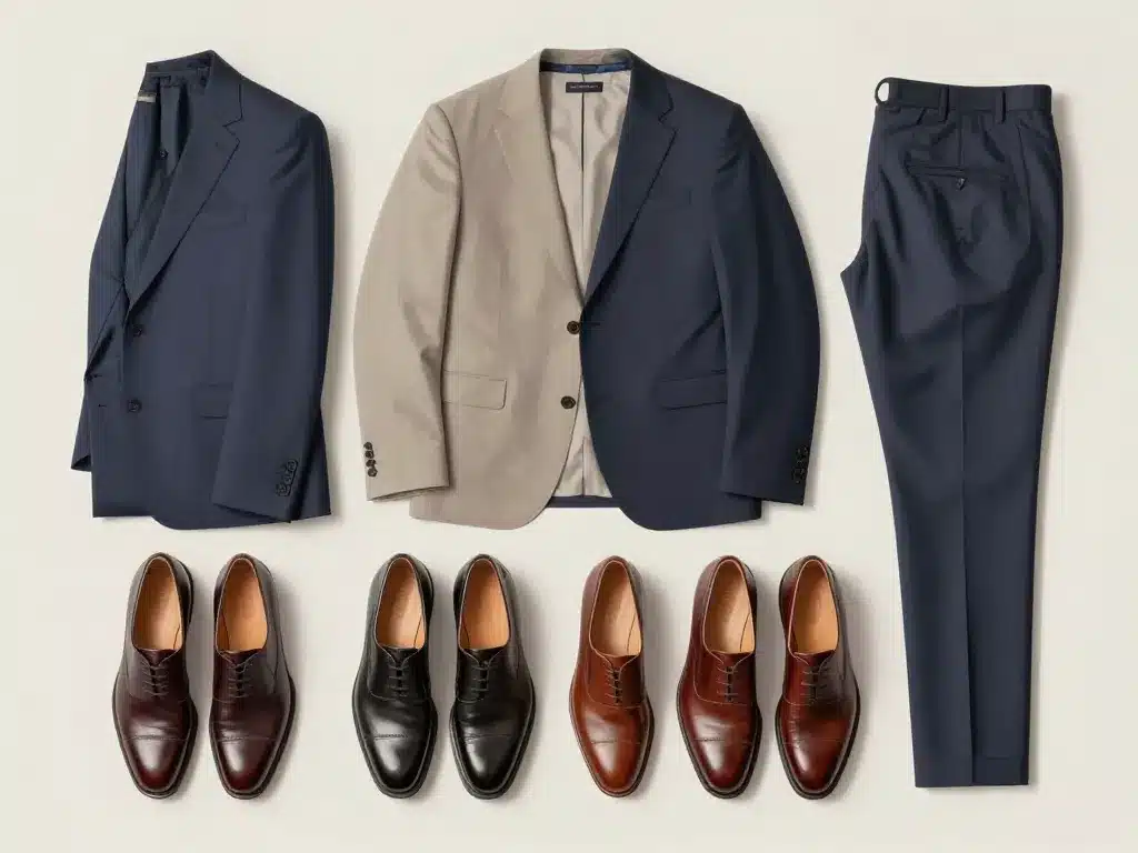 différents styles chaussure luxe homme et tenues