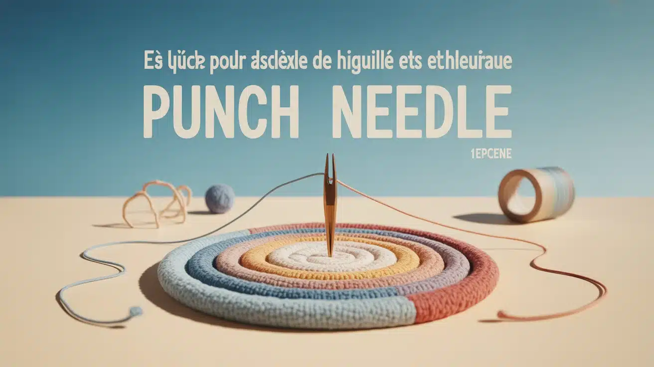 Punch needle, broderie en relief textile