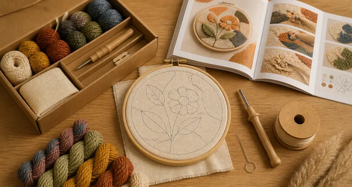 Kits punch needle et aiguille magique pour broder facilement