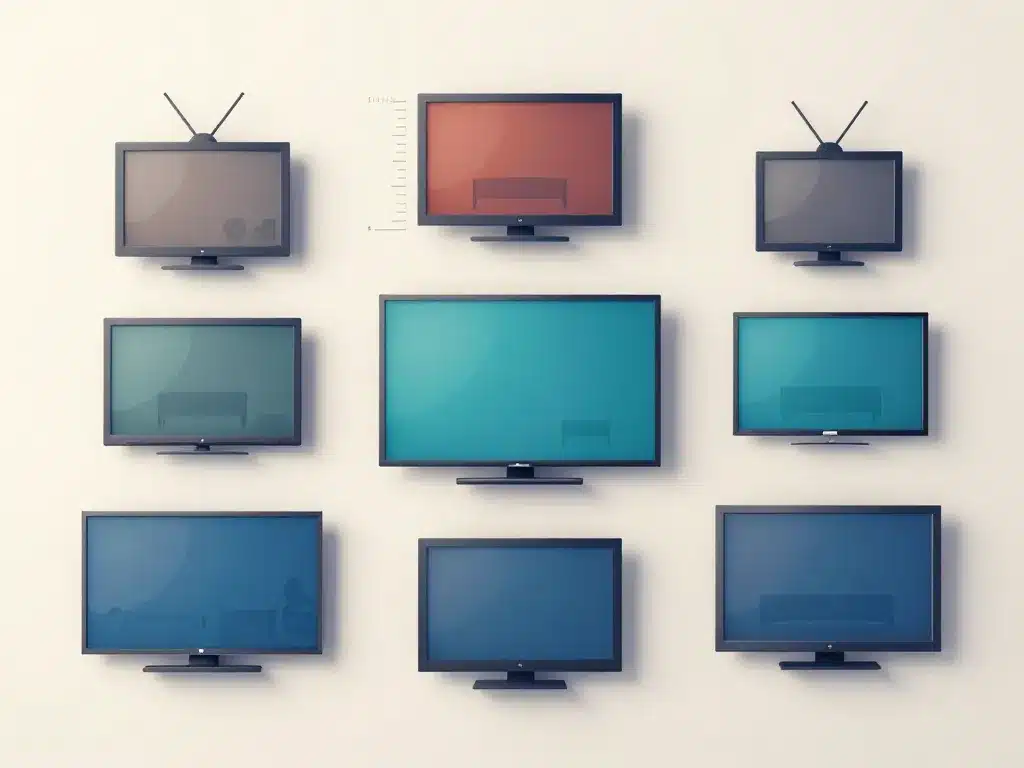 visuel hauteurs tele au mur tailles ecran salon