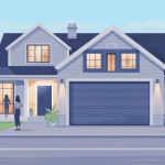 Illustration d'installation prix de porte de garage sectionnelle moderne