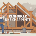 Illustration centrale pour renforcer une charpente dans une maison