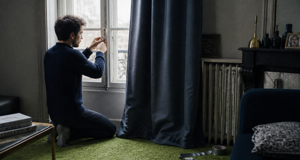comment chauffer un appartement mal isolé avec joints, rideaux thermiques et tapis