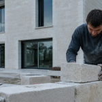 maison pierre de taille bloc calcaire chantier
