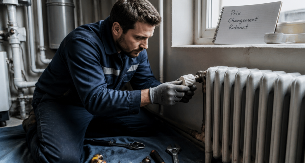 prix d un plombier pour changer un robinet de radiateur en chaufferie