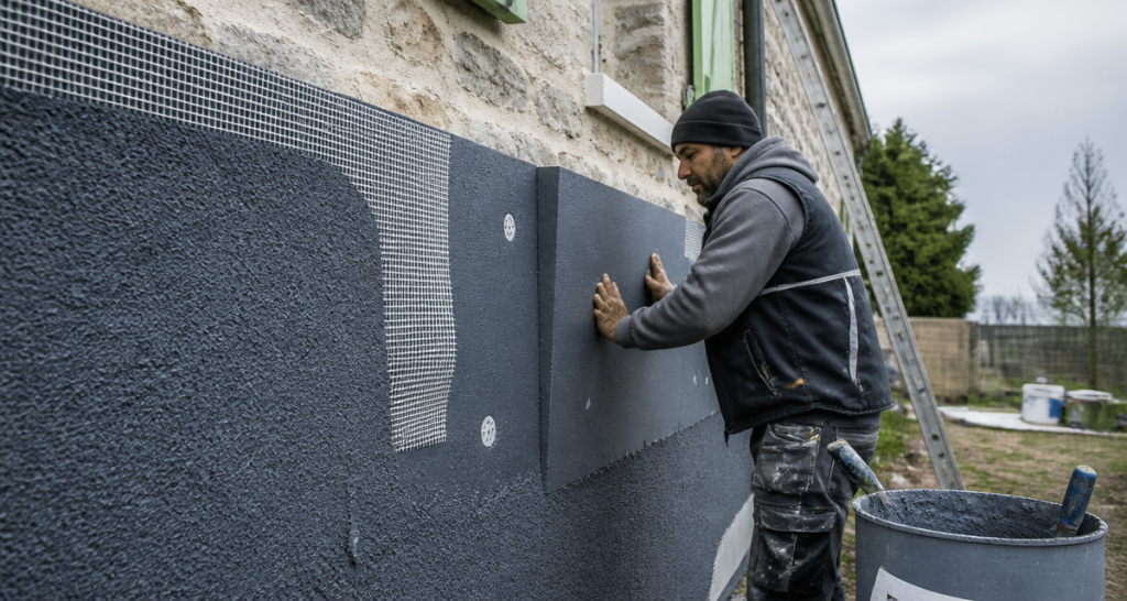 crepi isolant pose facade maison