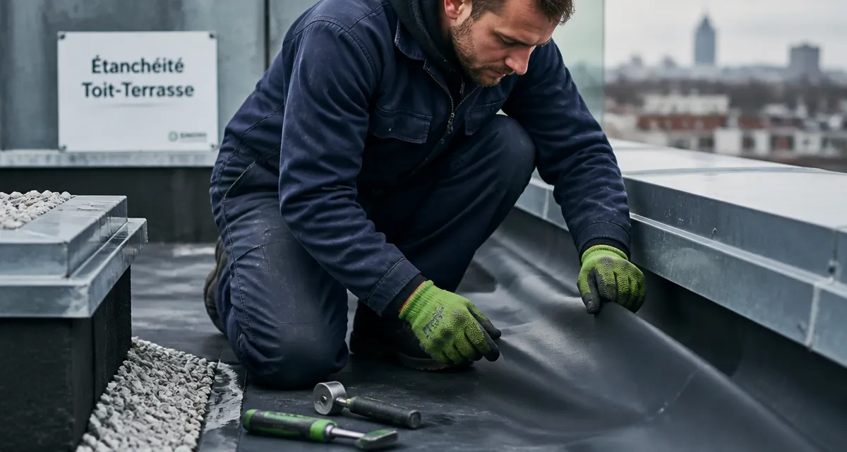 étanchéité toit terrasse prix au m2 membrane EPDM