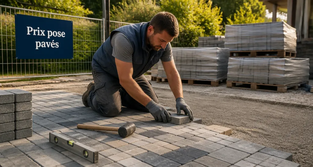 Pose pavé prix m2 artisan chantier