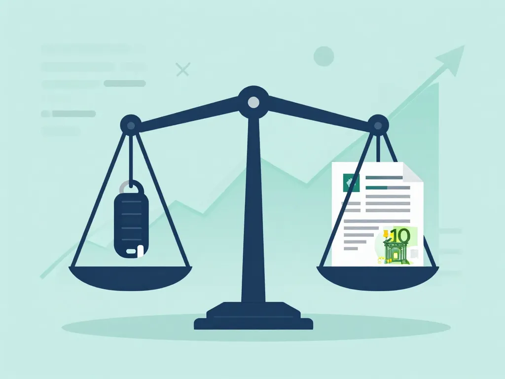 Balance illustrant les critères financiers dossier LLD refusé