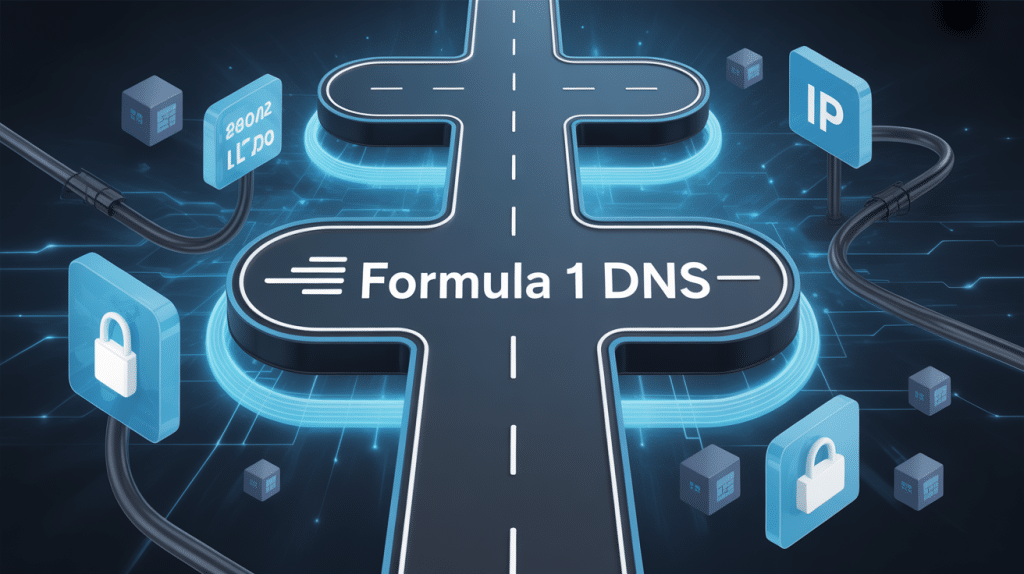 Illustration rapidité sécurité Formula 1 DNS