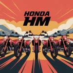 illustration moto honda hm supermotard enduro