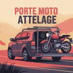 porte moto attelage véhicule illustré