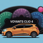 tableau de bord voyants clio 4 illustration vectorielle