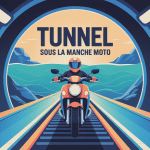 illustration moderne moto tunnel sous la manche