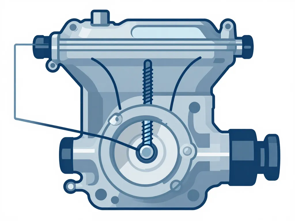 schéma vis de ralenti dans carburateur moteur