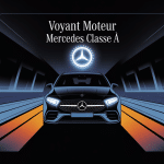 Illustration voyant moteur mercedes classe a tableau bord