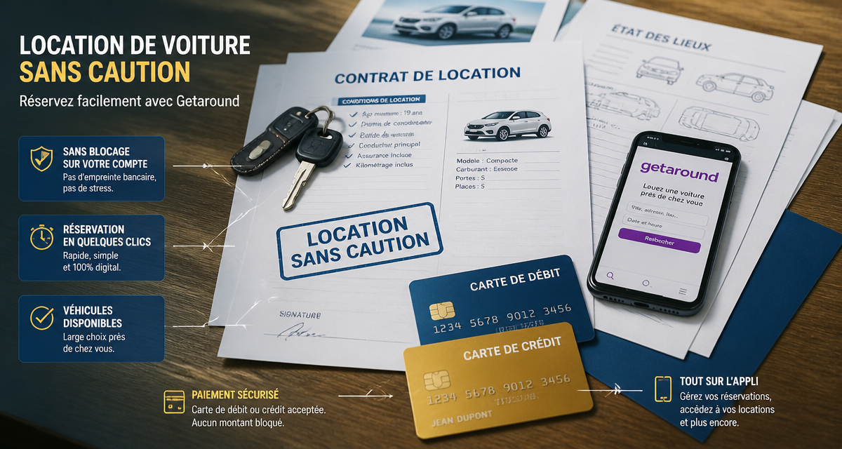 location voiture particulier sans caution, documents et clés